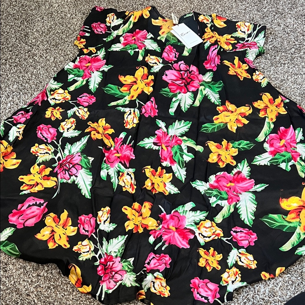 Exist Black Multi Floral Dress
